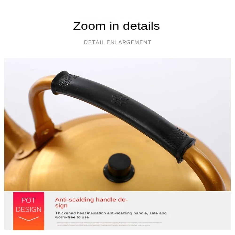 Portable Aluminum Outdoor Kettle – 0.75–4L (Gold Finish)