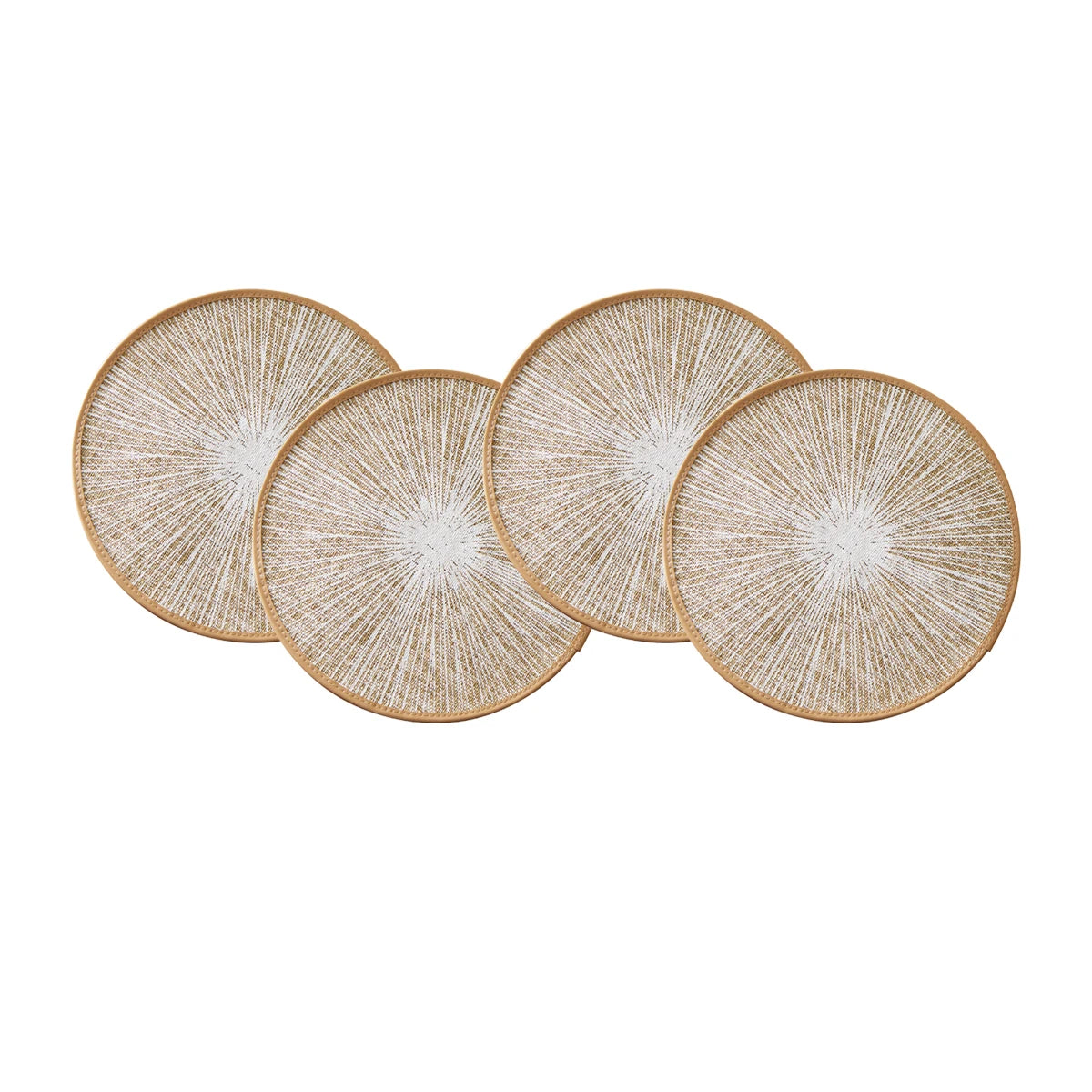 2/4/6/8pcs Round Burlap Macrame Placemats, Bohemian Jute Country Placemats, Diameter 15 Inches, for Table Decoration