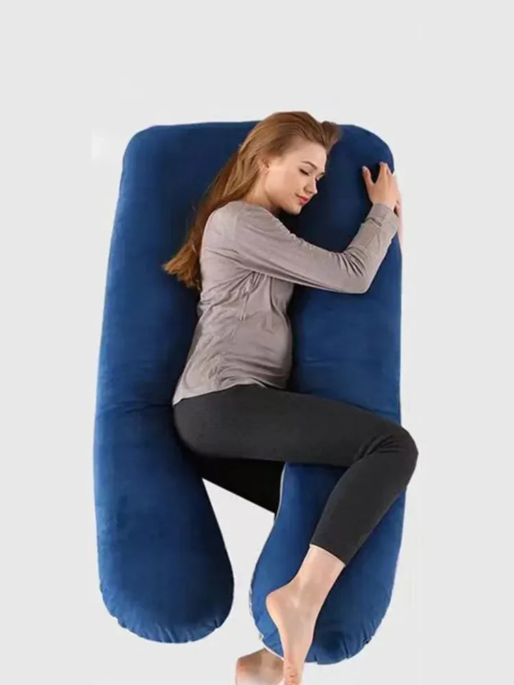 Multifunctional Pregnant Women's Pillow Side Lying Pillow Pure Cotton Detachable and Washable U-shaped Napping Pillow Cushion