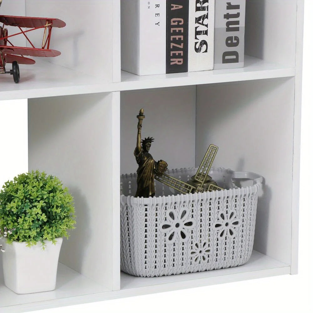Cube Locker Wooden Bookshelf with White Backing – Modular Storage Organizer