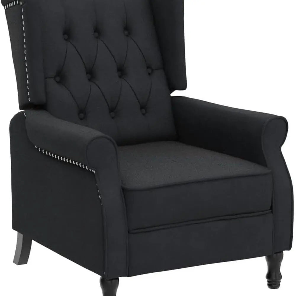 Luxury Velvet Accent Chair, Reclining Lounger, Wingback Armchair for Living Spaces, Bedrooms, Home Theaters, and Receptions in B