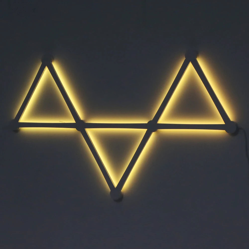 RGB LED Wall Lamp Smart WIFI APP DIY Free Splicing Atmosphere Night Light Music Rhythm TV Backlight Bedroom Game Room Decor Lamp