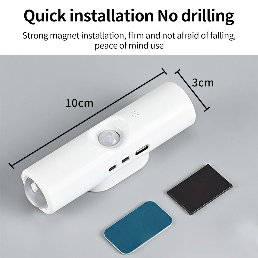 Smart RGB Gradient Wall Light Motion Sensor Magnetic Rechargeable Wall Sunset Lamp for Bedroom Closet Garden Room Decoration