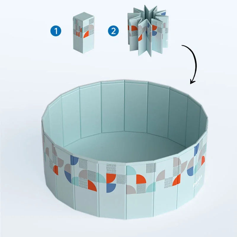 PVC Foldable Non-Inflatable Swimming Pool – Family & Pet Outdoor Pool