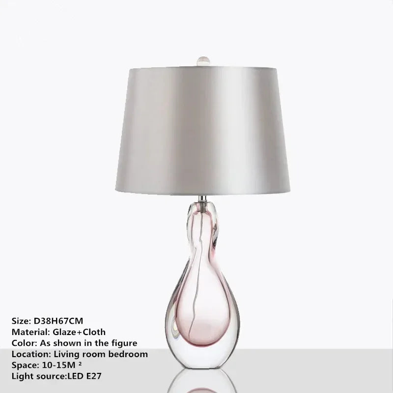 Nordic Modern Glaze Table Lamp Fashionable Art  Iiving Room Bedroom  Hotel LED Personality Originality Desk Light