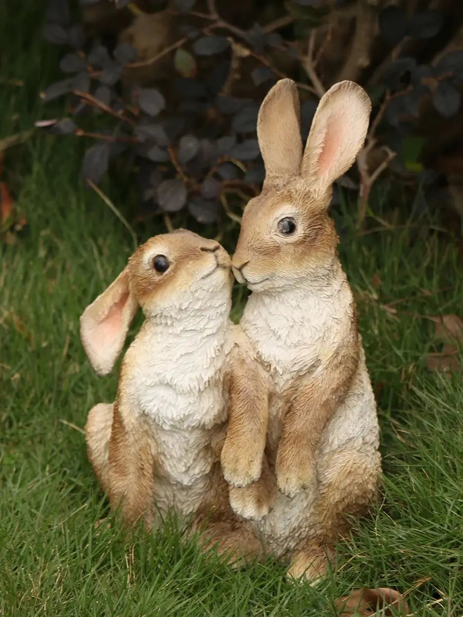 1pc Easter Figurine Rabbit Easter Bunny With Flower Crowns Easter Figurine Decorations For Table Decorations New Year Gifts