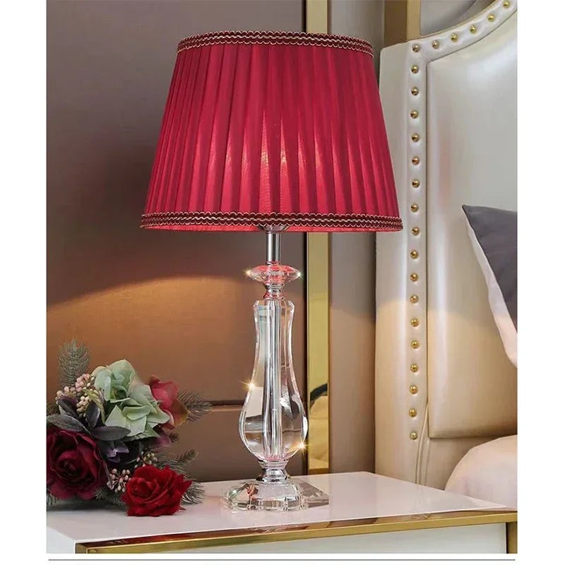 Contemporary Crystal Table Lamp Luxurious Living Room Bedroom Study LED Originality Bedside Desk Light