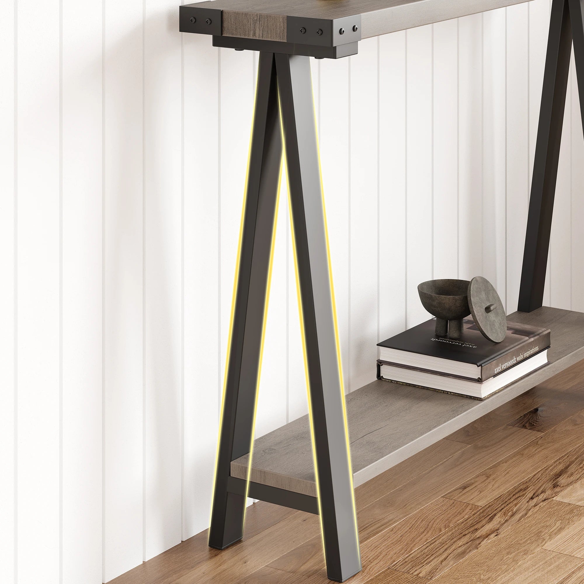 42.9"Console Table, Entryway Table and Sofa Table, 2-Tier Narrow Console Table with Storage, Console Tables for Hallway, Foyer