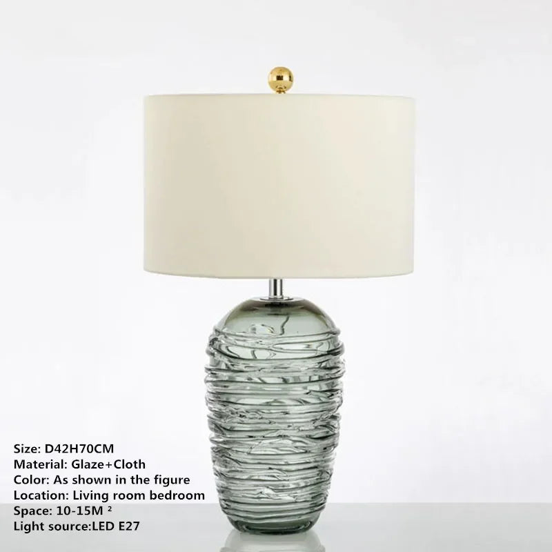 Nordic Glaze Table Lamp Modern Art Iiving Room Bedroom Study Hotel LED Personality Originality Desk Light