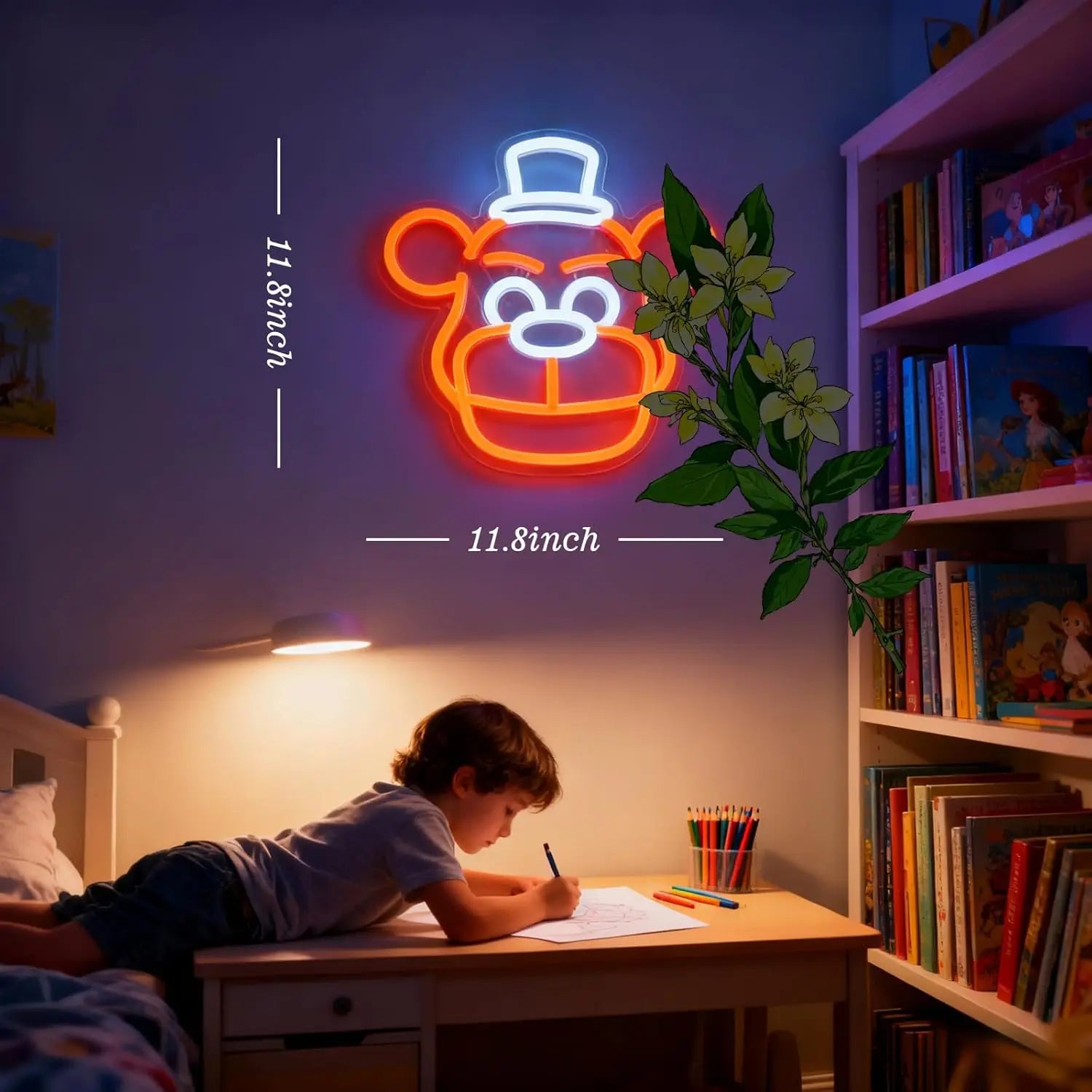 Cute Bear Neon Sign USB Dimmable LED Neon Light for Bedroom Game Room Man Cave Birthday Party Home Decoration Christmas Gift