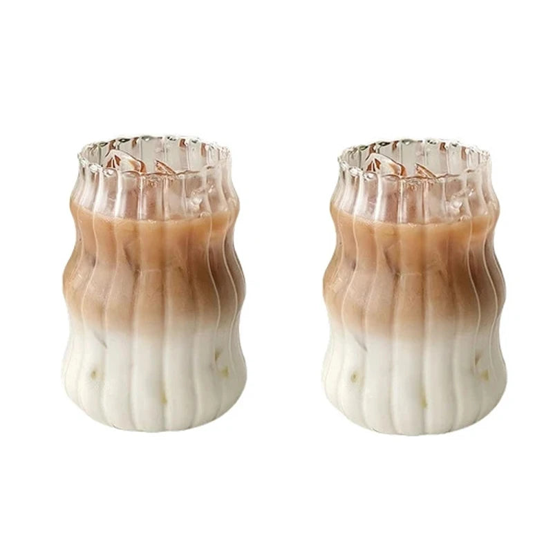 Clear Glass Heat-Resistant Tumbler – Ins Style (1 / 2 Pack)