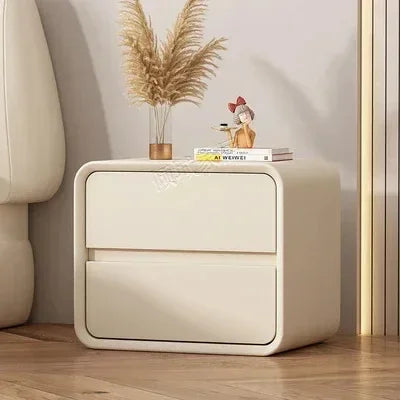 Creative Bedside Table Free Installation Modern Style Solid Wood Bedroom Nightstands Storage Cabinet Hotel End Table