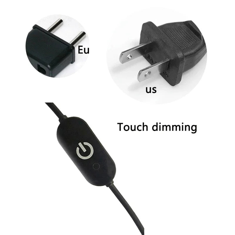 Modern Spiral LED Table Lamp Dimmable Touch Control Night Light for Bedroom Bedside Living Room Office Home Decora Table Lamp