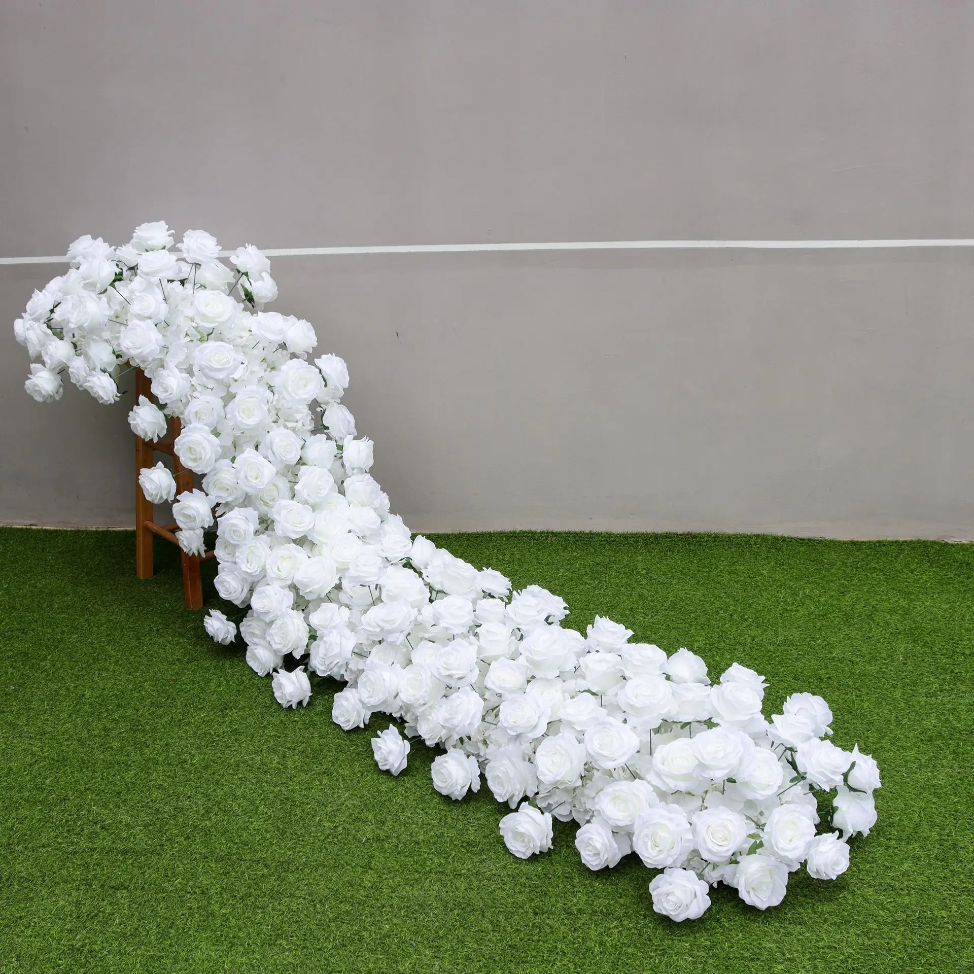 Uflower Luxury Artificial Flower Row Wedding Backdrop Birthday Party Centerpiece Decoration Flower Event Stage Flora Decor