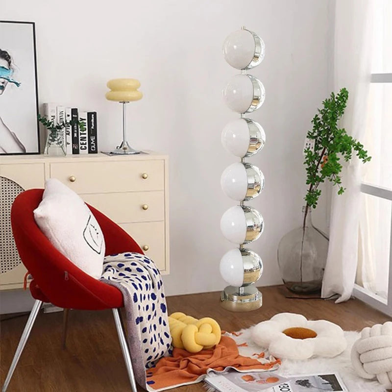 Modern minimalist LED floor lamp, living room, bedroom, study, Nordic Ins style creative remote control dimming vertical lamp