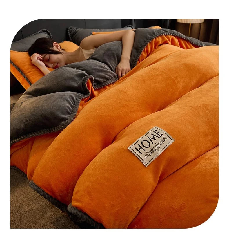 Milk fleece bedding thickened blanket winter lamb wool quilt warm dormitory single double quilt core spring autumn comforter