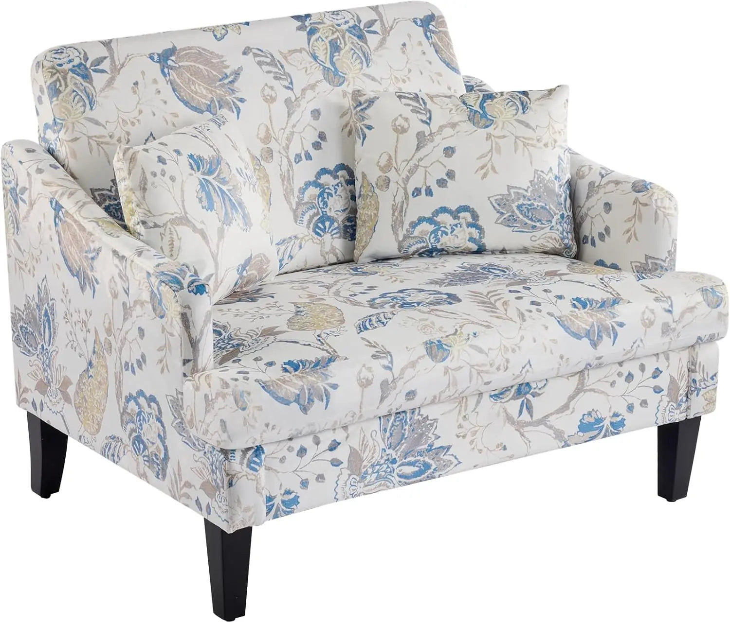 Oversized Accent Chair, 33.5'' Wide Seat Comfy Armchair with 2 Pillows, Upholstered Big Reading Chair, Modern Single S