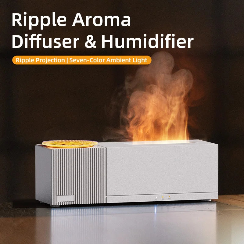 Colorful Flame Fragrance Diffuser 7 Kinds Of Simulated Flame Lamp Effects Delicate Spray Interior Decoration | Christmas Gift