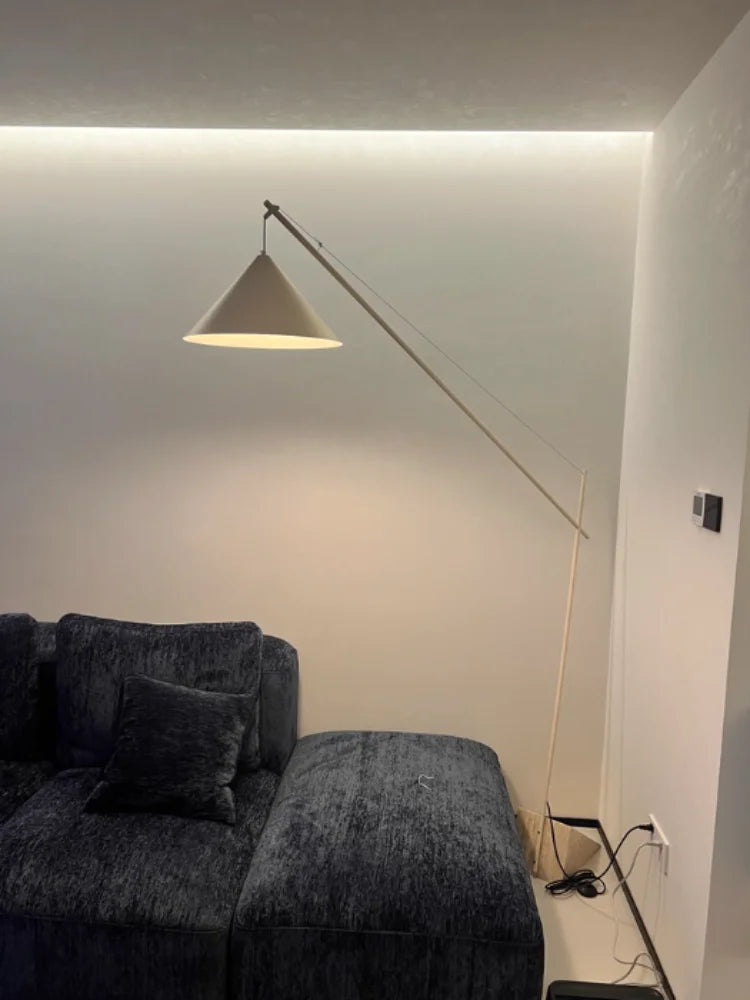 Light French Floor Lamp Nordic Modern Living Room Lamp Bedroom Marble Standing Lamp Fishing Lamp Home Decoration Lamp LED Light