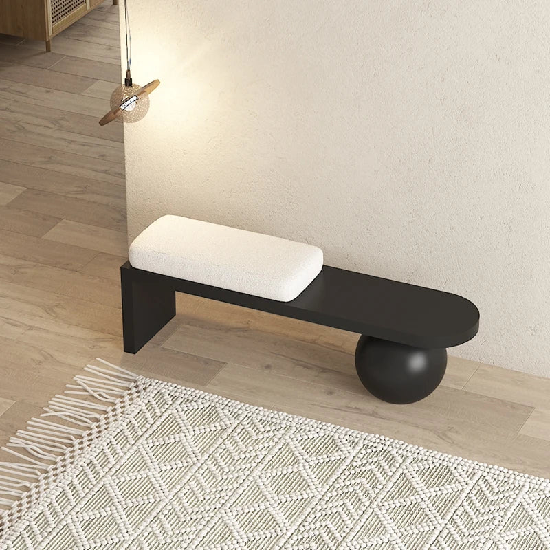 Nordic Solid Wood Shoe Changing Stool – Wabi-Sabi Style Antique Bench