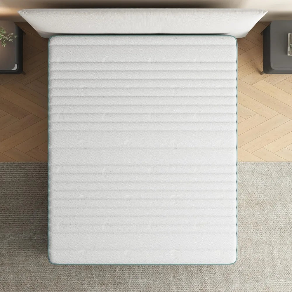 Firm Full Mattress Hybrid Full Mattress in a Box with Gel Memory Foam, Pocket Innerspring, Pressure Relief, Motion Isolation