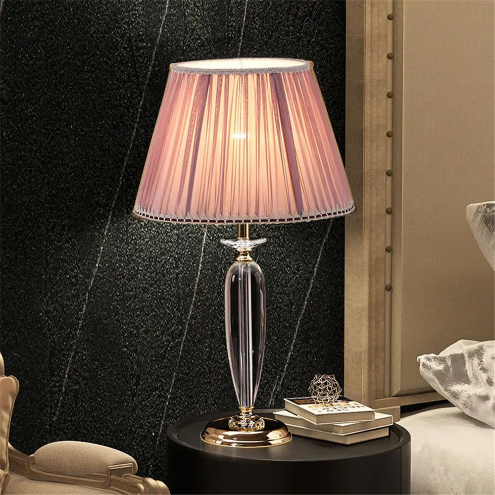 TEMAR Nordic Modern Crystal Table Lamp LED Luxury Living Room Bedroom Study Villa Hotel Home Decoration Light