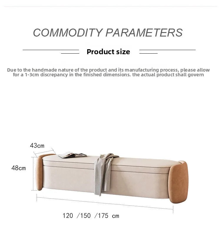 Modern Faux Leather Storage Ottoman Bench – Upholstered End-of-Bed Seat