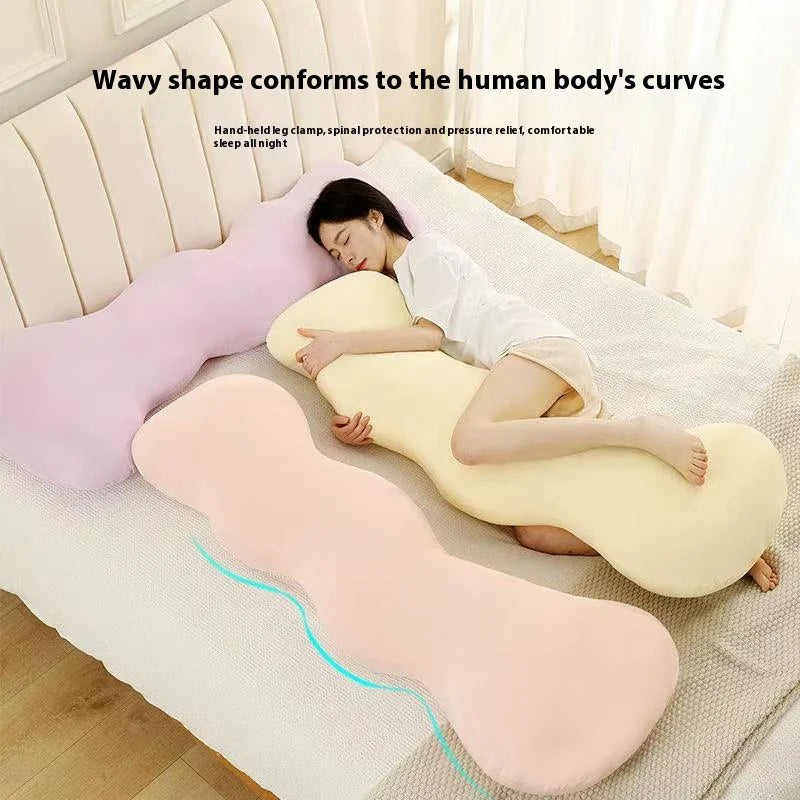 Four Season Universal Detachable and Washable ice Silk Women's Sleeping Leg Clip Long Pillow for Pregnant Women's Side Sleeping