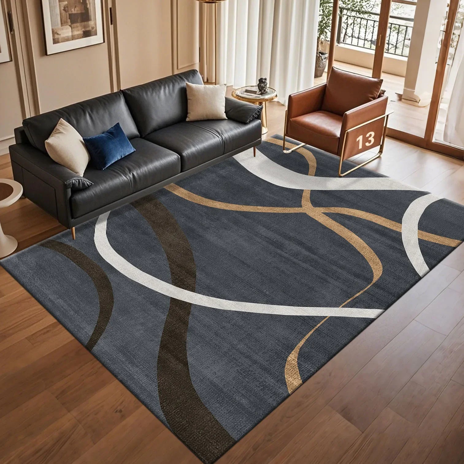 Modern Light Luxury Abstract Carpet for Living Room Coffee Tables Sofa Rugs Bedroom Soft Floor Mat