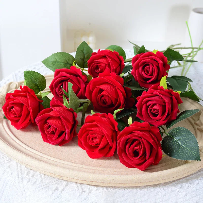 Artificial Rose Stems – 51cm Decorative Flowers (1 / 3 / 5 / 10 Pack)