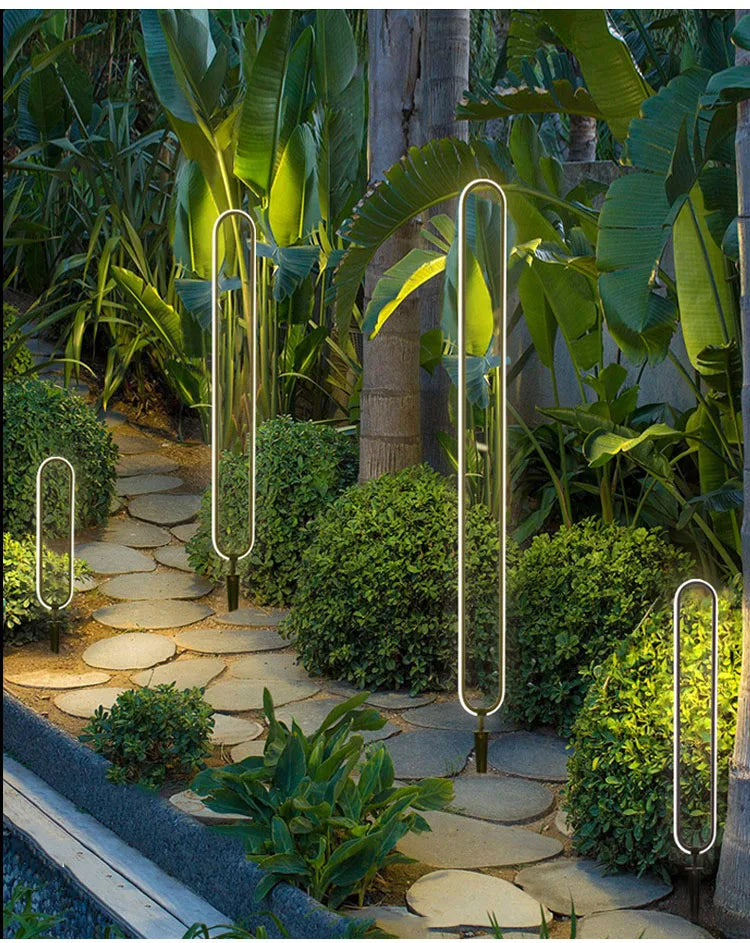 Outdoor LED Lawn Lamp AC110V 220V Waterproof Minimalist Round Street Light For Courtyard Villa Landscape Path Garden Lighting