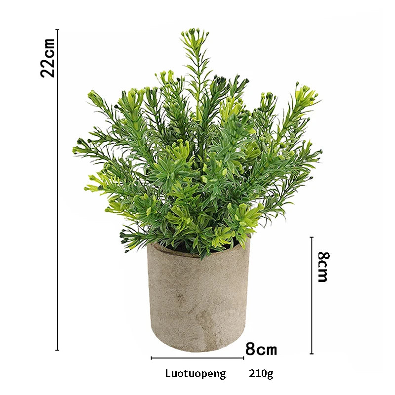 Artificial Plant Potted Eucalyptus Plant Small Fake Flower Bonsai With Pot Mini Plant Desktop Office Home Restaurant Decoration