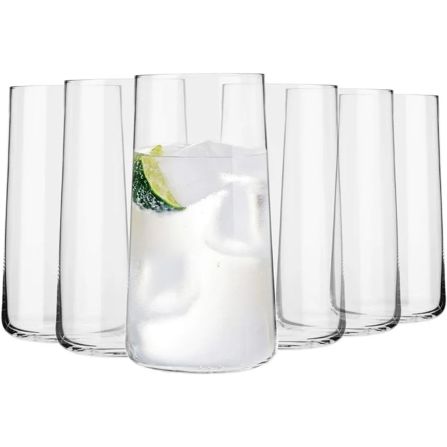 Tall Water Glasses Set of 6 18.3 oz AvantGarde Collection Lightweight Crystal Glass Ideal for Everyday Use Dishwasher Safe Craf