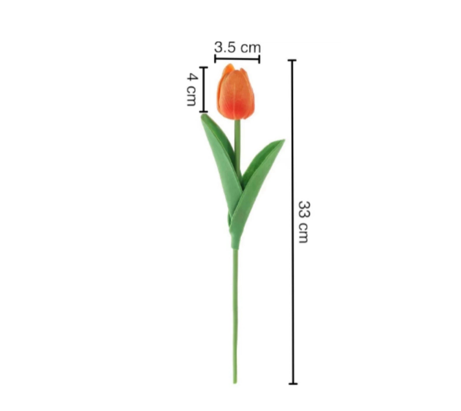 Artificial Tulip Stems – White PE Foam Flowers (33 cm, 1 / 3 / 5 / 10 Pack)
