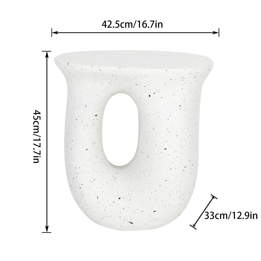 Modern Living Room Sofa Side Indoor End Table Outdoor Accent Table Lightweight Concrete Stool