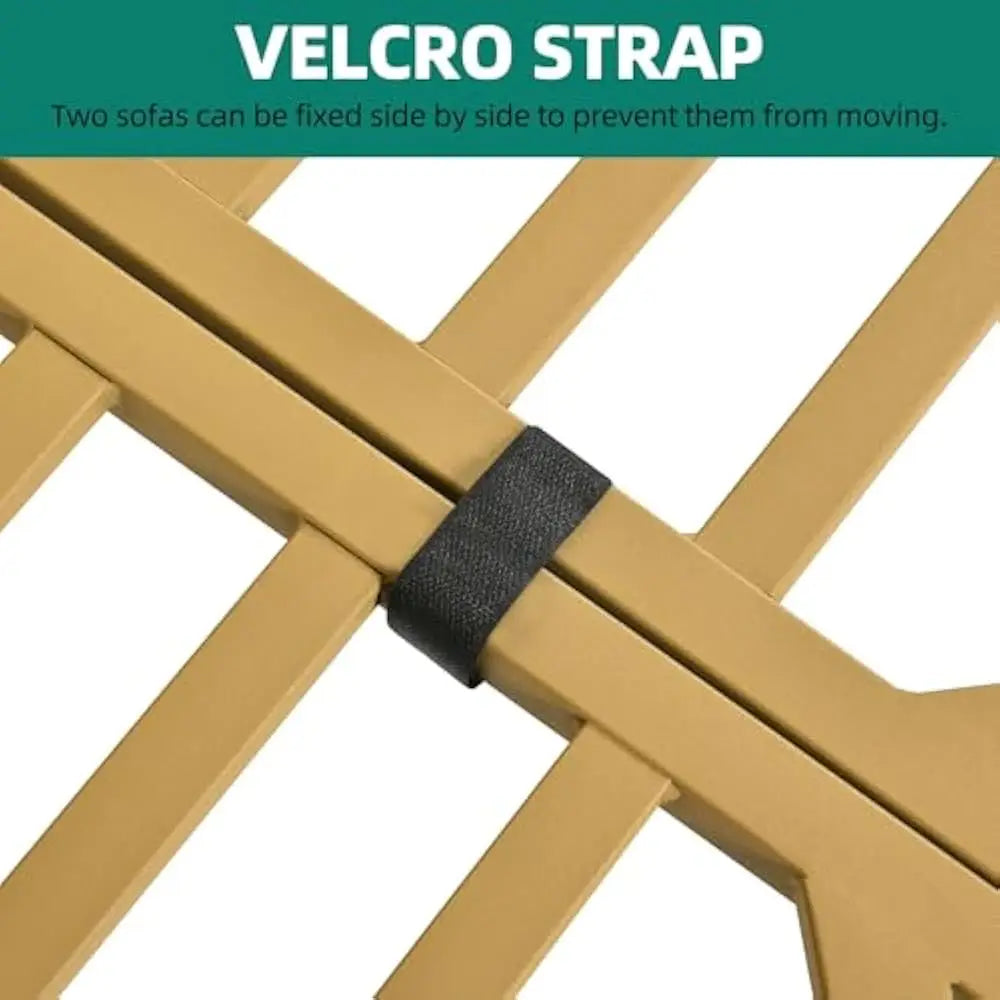 Outdoor Garden Furniture Set, 6 Pieces Rattan Woven Sectional Sofa Patio Loveseat with Ottoman and And Side Table Set for Porch