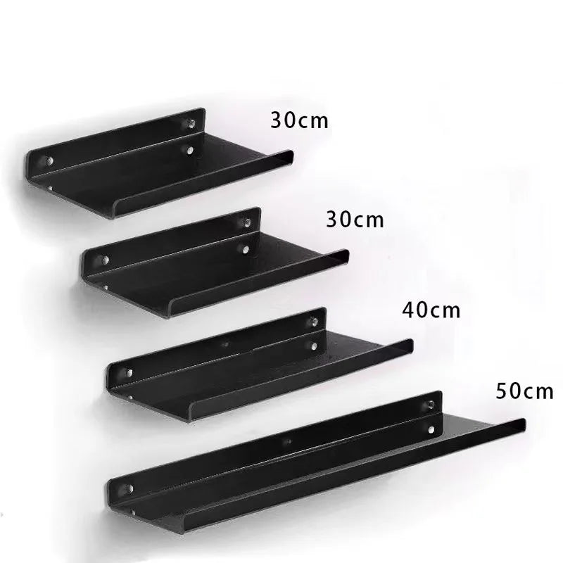 Colour Invisible Acrylic Floating Shelves Wall Mounted Bookshelf Corner Display Shelf Storage Rack for Room Bathroom Kitchen