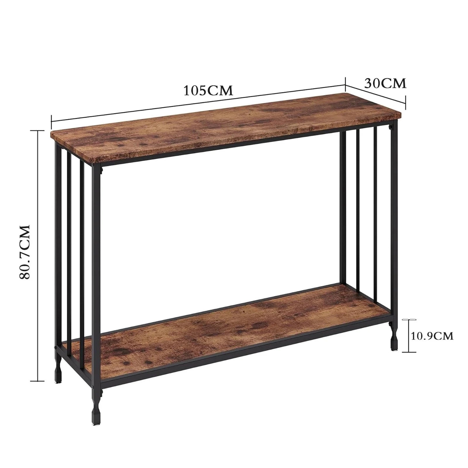 Console Table 105cm Sofa Tables Narrow Entryway Table Metal Frame Behind Couch Table for Living Room Foyer Hallway Bedroom