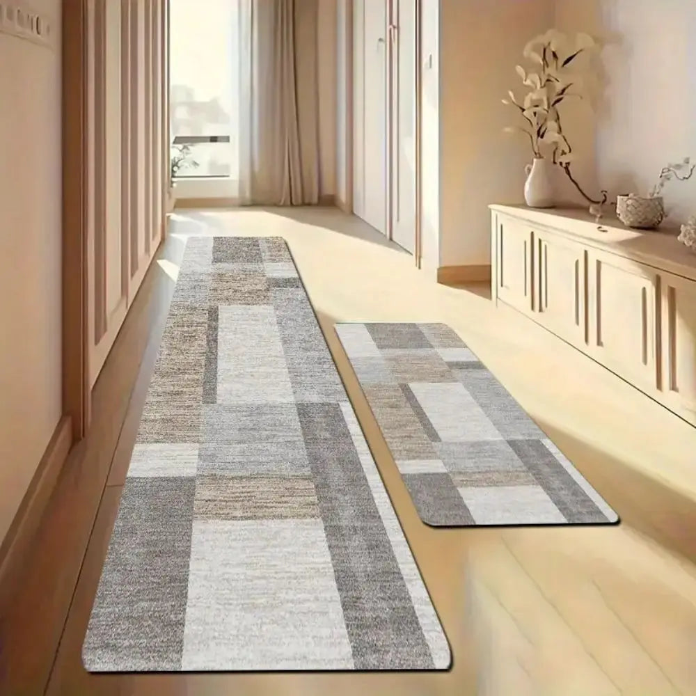 VIKAMA Machine Washable Hallway Runner Rug Easy Clean Non Shedding Bedroom Living Room Dining Room Kitchen Patio Home Decor