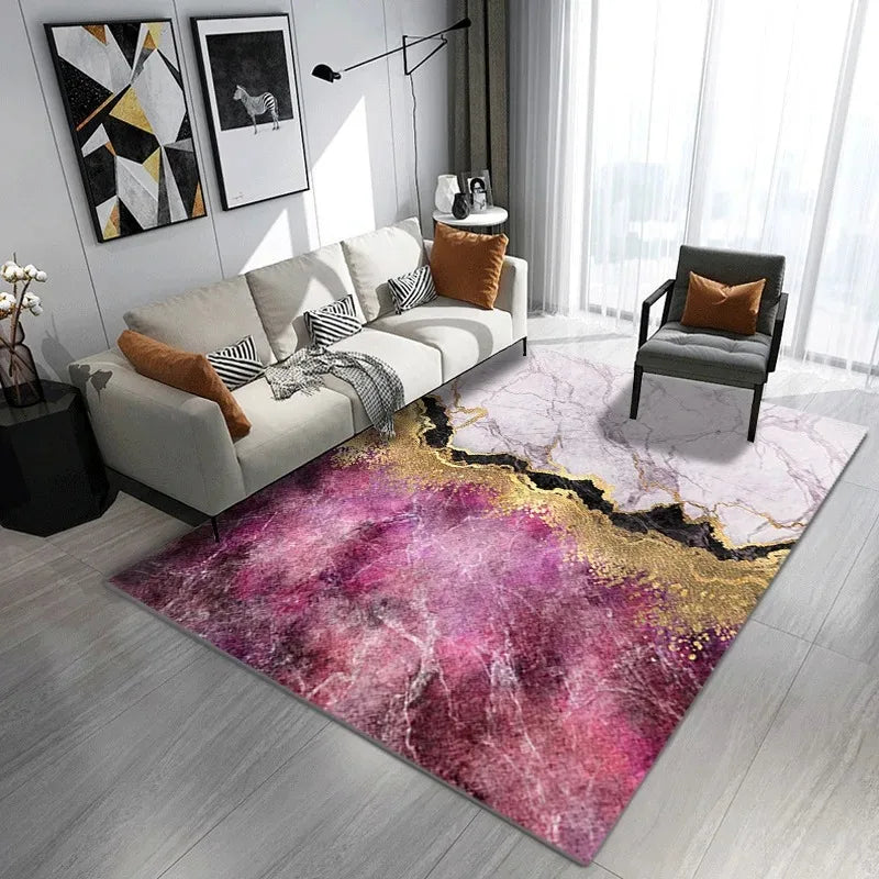 Modern Abstract Marble Living Room CarpetHome Decorations Sofa Table Large Area Rugs Nonslip Bedroom Floor Mat Entrance Mat