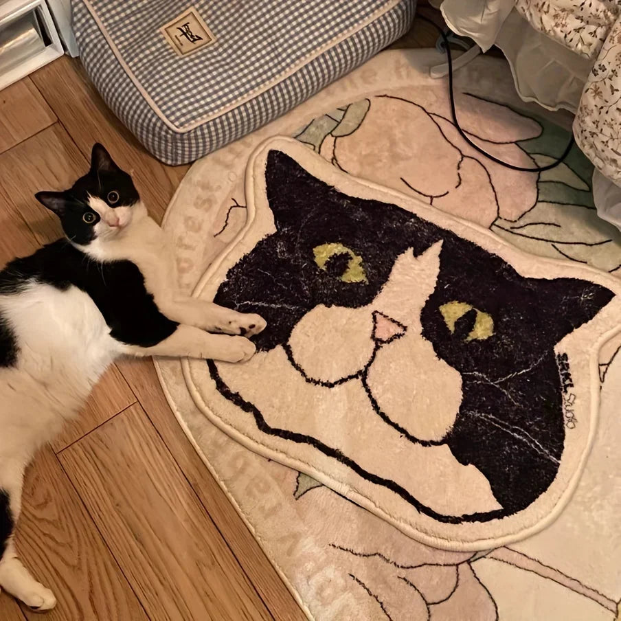 Cat-Themed Anti-Slip Floor Mat – Waterproof & Stain Resistant