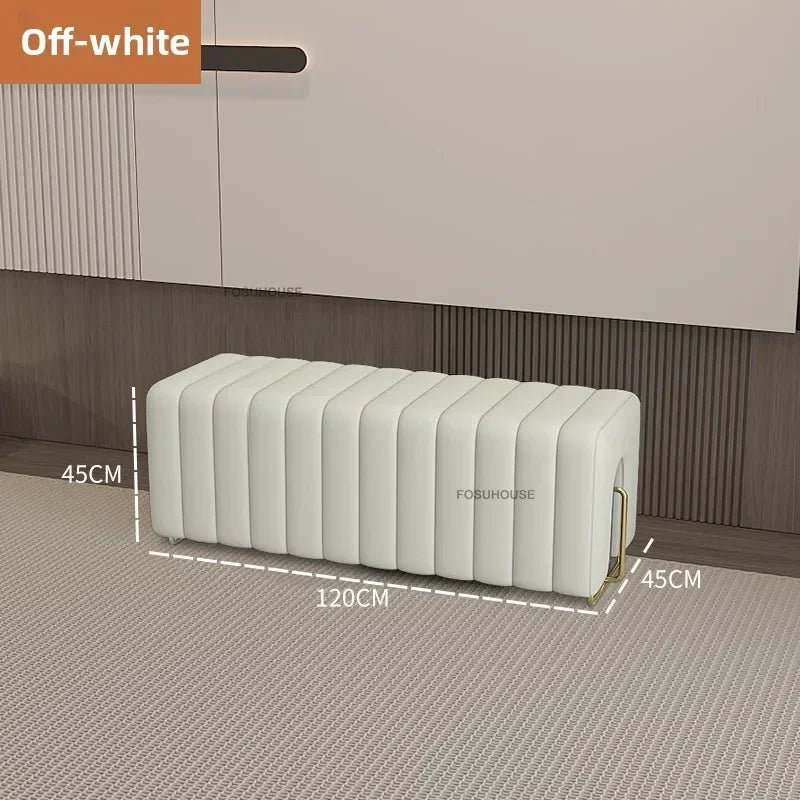 Nordic Luxury Hallway Ottoman Bench – Bedroom End & Shoe Cabinet Bench