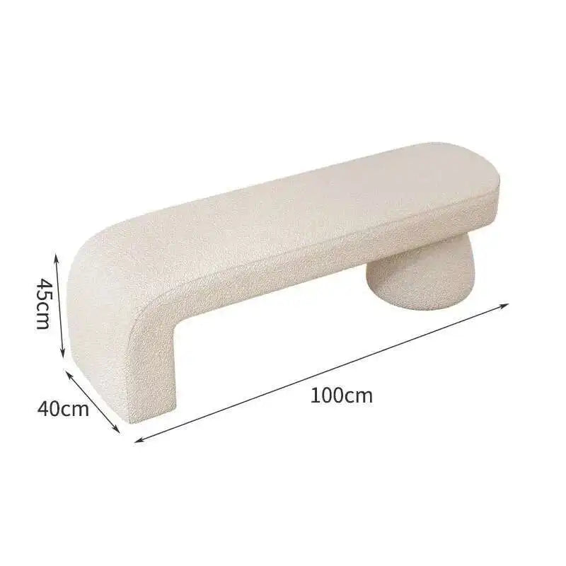 Nordic Shoe Changing Stool – Bedroom End-of-Bed Ottoman Bench