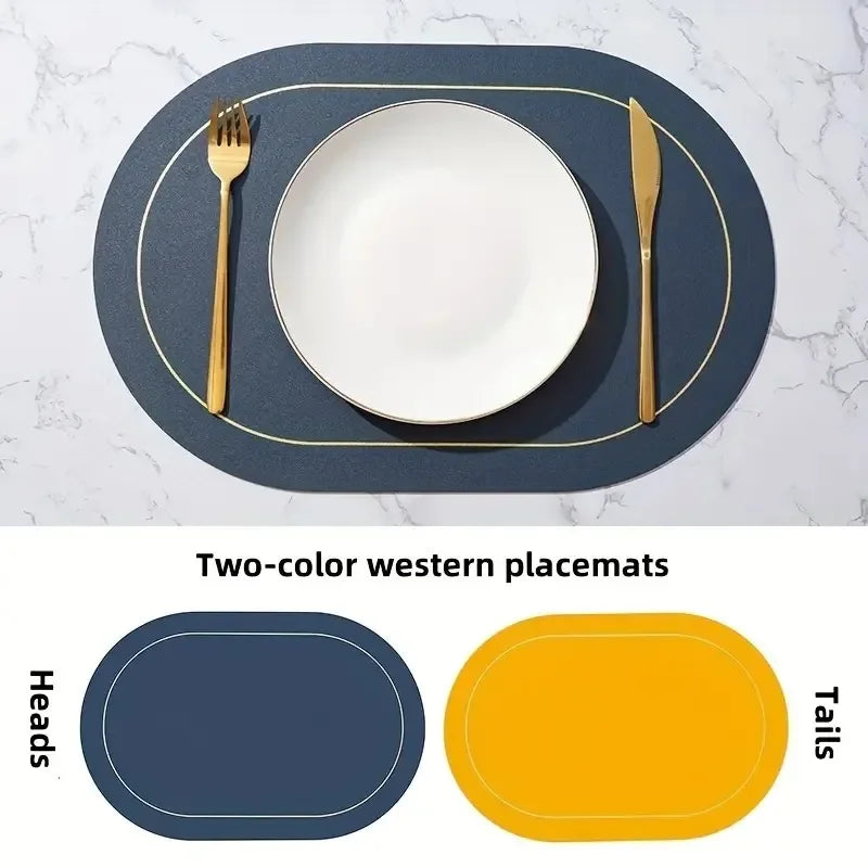 Creative Shapes Placemats,Double-Sided Design Coffee Tea Mat,Nordic Style Kitchen Dining Decor Place Mats,Tableware Pad