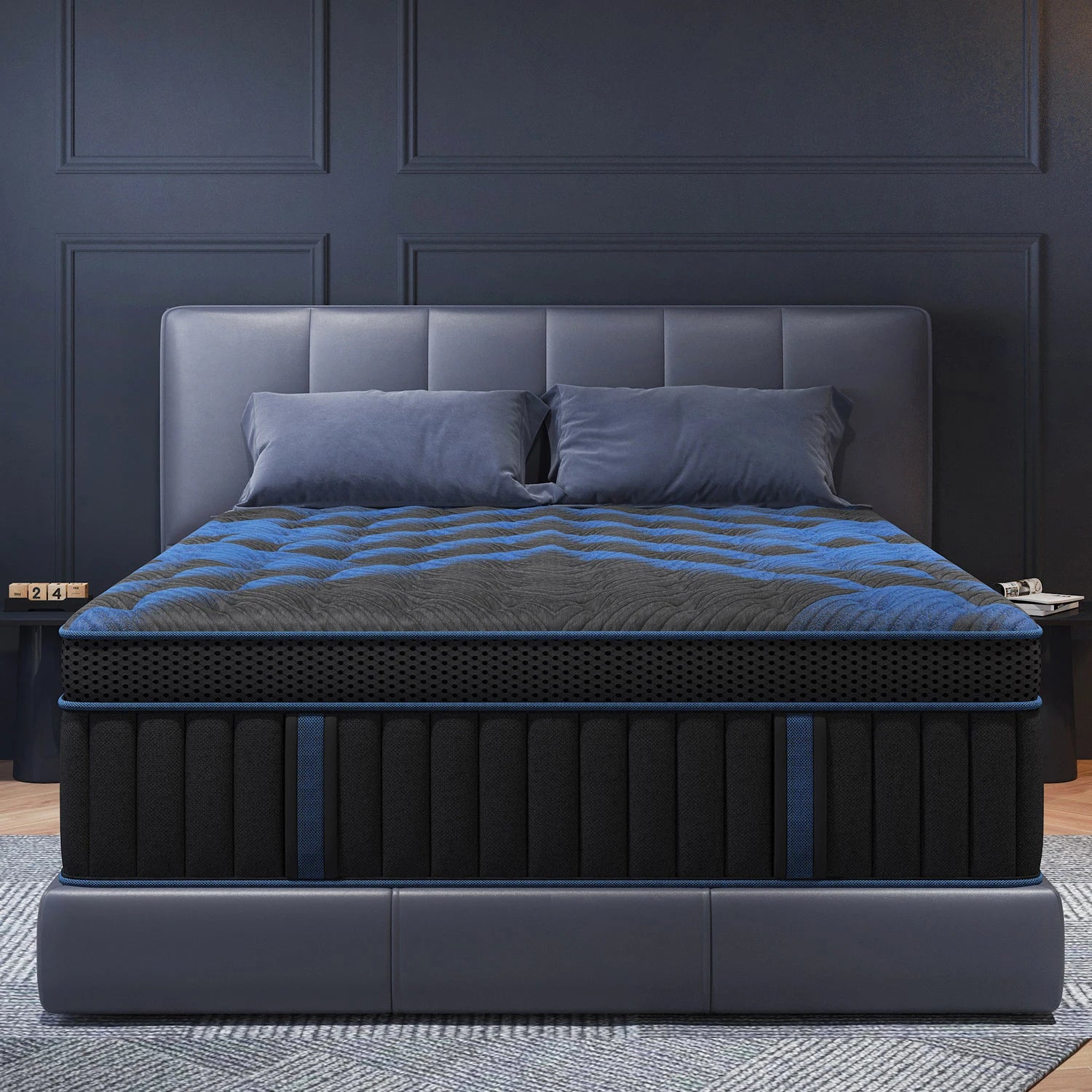 14" Gel Memory Foam Hybrid Pocket Spring Mattress Twin Full Queen King Bed Mattress In A Box, Medium Firm Motion Isolation