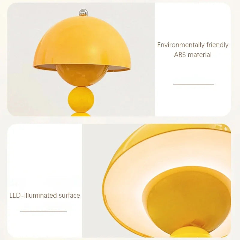 Nordic LED Flowers Table Lamp USB Dimmable Night Light for Bedroom Bedside Desk Lighting Home Living Room Decor