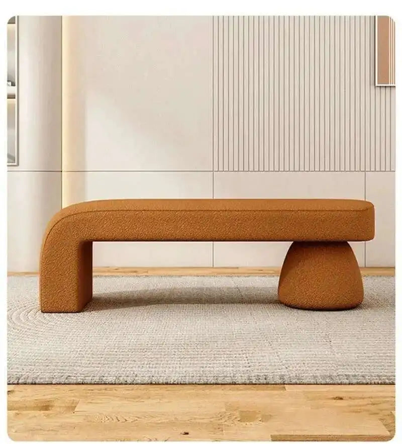 Nordic Shoe Changing Stool – Bedroom End-of-Bed Ottoman Bench