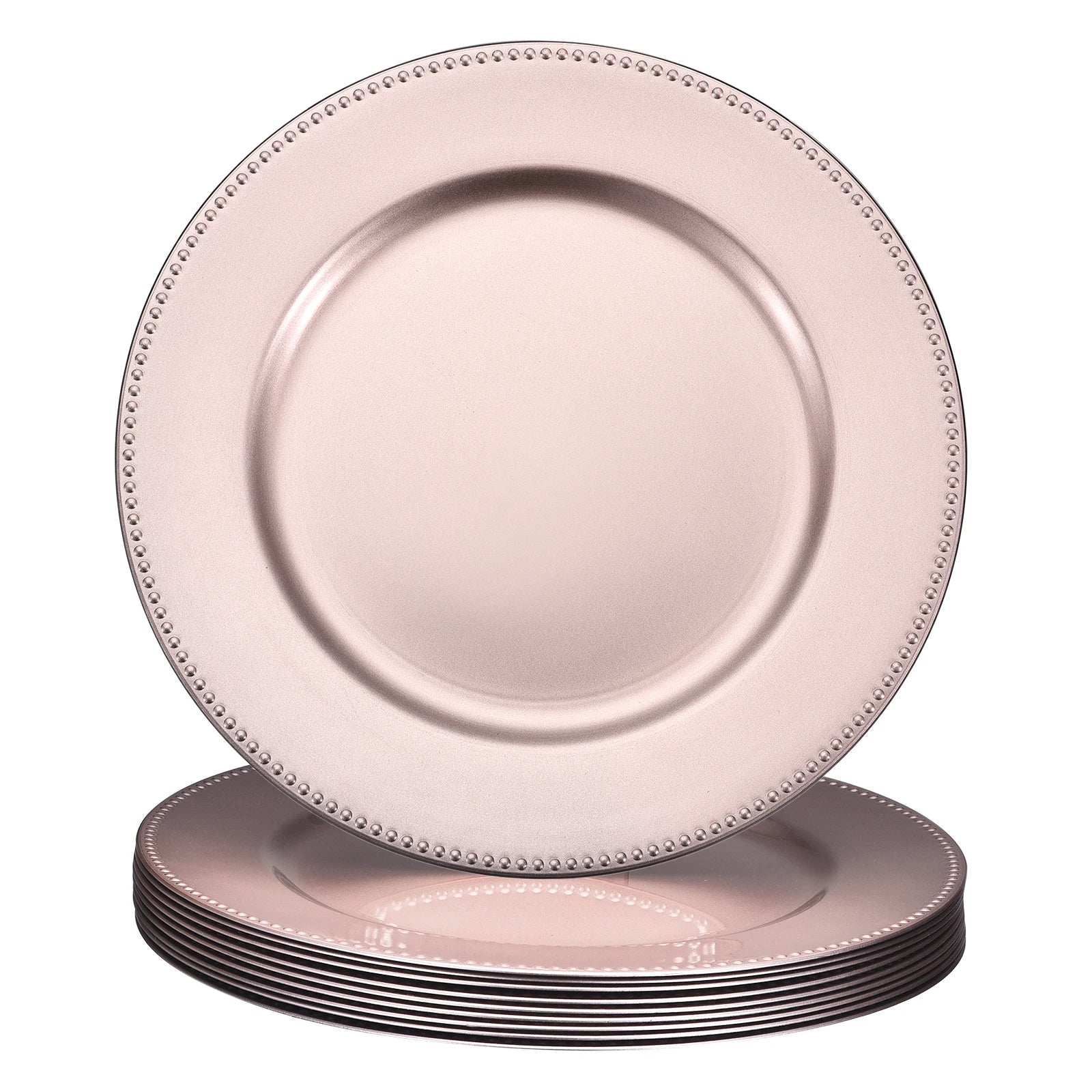 Round Charger Plates – 13″ Plastic Table Chargers (10-Pack)