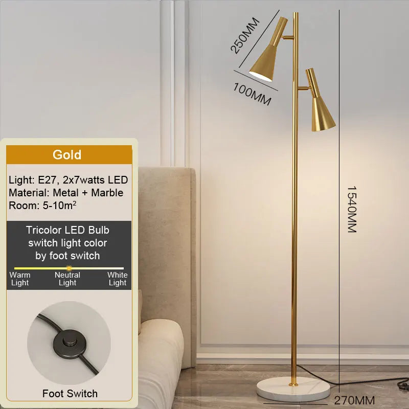 LED Color Floor Lamp Living Room Bedroom Tea Table Modern Home Decoration Red Stand Light G9