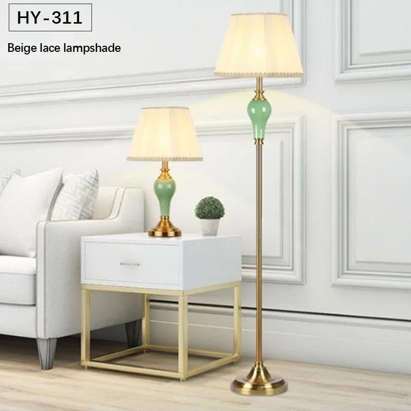 GISELLE Modern Ceramics Floor Lamps Standing LED Creative American Luxury Fashion Table Light For Home Living Room Bedroom